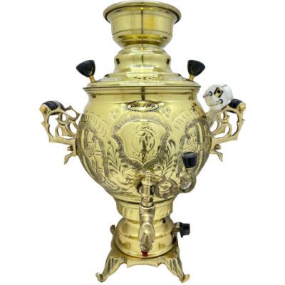 Persian Electric Samovar Traditional Design Tea Maker 6-Liter Golden