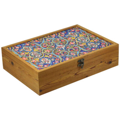 Wooden Tea Box Organizer with Partitioned Storage for Snacks & Chocolate - Barana