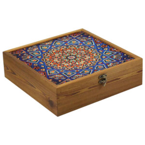 Elegant Tea Chest with Persian Print – Samin Model Organizer Box