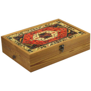 Lisa Tea Organizer Chest – Artistic Box with Divided Tea Sections