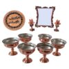 Copper Haftseen Set Dishes with Mirror suitable for Nowruz Afra