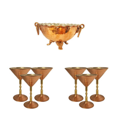 Copper Haftseen Set Dishes suitable for Nowruz Celebration Hosna
