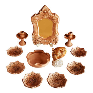 Haftseen Set Dishes with Mirror suitable for Nowruz Azin (10 Pcs)
