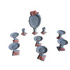 Haftseen Set Dishes suitable for Nowruz Celebration Flower (9 Pcs)