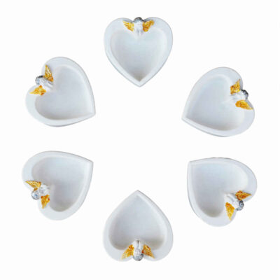 Haftseen Set Dishes with Mirror suitable for Nowruz Ghalb (6 Pcs)