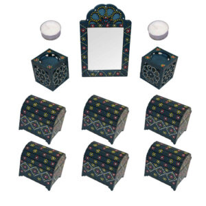 Haftseen Set Dishes with Mirror suitable for Nowruz Noghte Koob