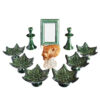 Haftseen Set Dishes with Mirror suitable for Nowruz Sabzineh (10 Pcs)