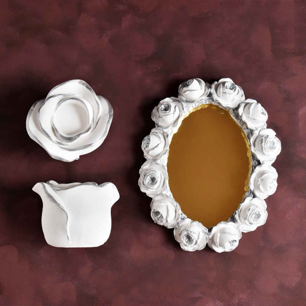 Haftseen Set Dishes with Mirror suitable for Nowruz Solaleh (10 Pcs)