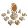 Haftseen Set Dishes with Mirror suitable for Nowruz Zar Negar (10 Pcs)
