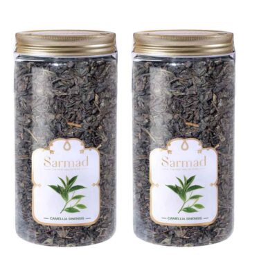 Sarmad Persian Green Tea | Fresh Grassy Aroma & Smooth Herbal Notes, Loose Leaf, 300 g (2 Packs)