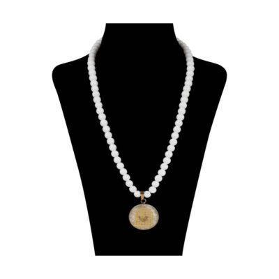 Persian Gold-Plated Necklace with Stone - Noor Morgh Amin Bird Design