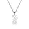 Persian Silver Necklace with Minimalist Calligraphy Morghe Eshgh