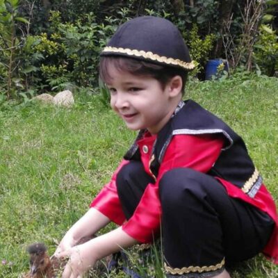 Boys' Traditional Gilaki Clothing Set with Traditional Northern Iranian Design
