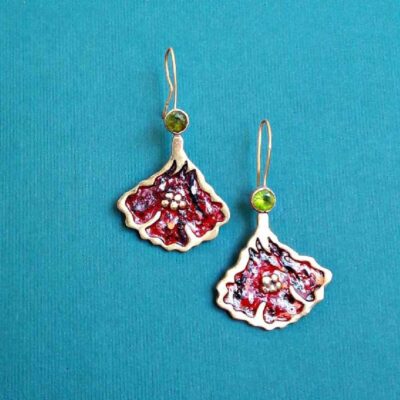 Persian Brass Earrings Model Gol Bahari