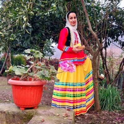 Women's Traditional Gilaki Clothing Set with Traditional Northern Iranian Design