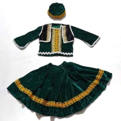 Girls' Traditional Gilaki Clothing Set with Iranian Ethnic Design