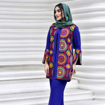Persian Tunic Manto and Pants Set Afarin with Casual Traditional Style