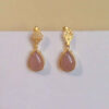 Silver Earrings With Rose Quartz