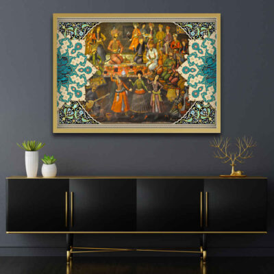 Bazm Persian Miniature Framed Print Wall Art
