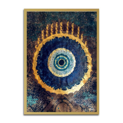Persian Evil Eye Framed Print Wall Art – Traditional Decor