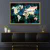 Persian Canvas Art - Printed Map