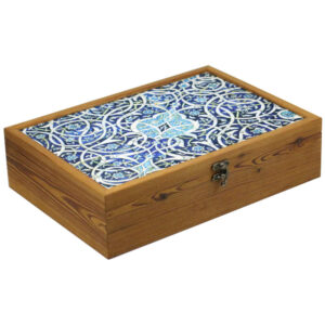 Slimi Design Wooden Tea Storage Chest – Elegant Divided Organizer
