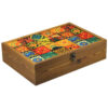 Termo Pattern Tea Chest – Wooden Organizer with Functional Storage Drawers