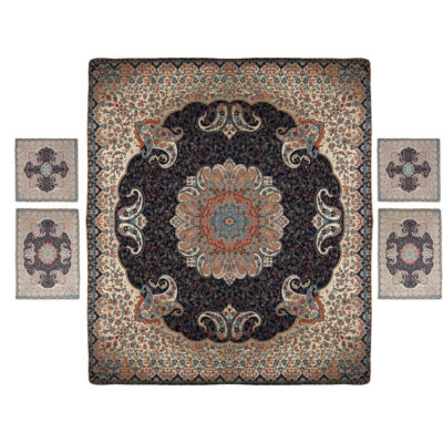 Persian Bedspread Set – Oriental Style Double Size with Termeh Fabric – Toranj