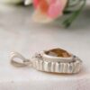 Persian Silver Pendant Classic Style with Agate Gemstone Sam