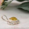 Persian Silver Pendant Classic Style with Agate Gemstone Sea