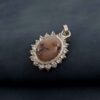 Persian Silver Pendant Classic Style with Yemeni Aqeeq Gemstone Panah