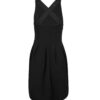 Women's Fashion Sleeveless Dress with V-Neckline in Black Model Karen