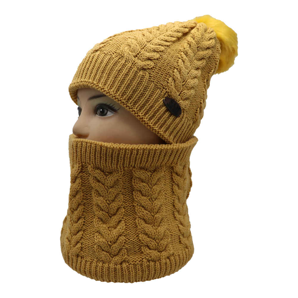 Women’s Knitted Hat and Scarf Set Model Elika