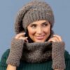 Women's Knitted Hat and Scarf Set Model Farah