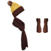 Women's Knitted Hat and Scarf Set Model Moline