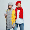 Women's Knitted Hat and Scarf Set Model Sam