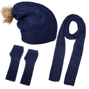 Women’s Knitted Hat and Scarf Set Model Tooran