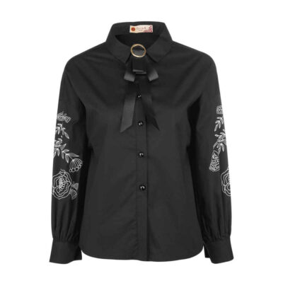 Women's Long Sleeve Blouse Model Farzaneh with Casual Simple Style
