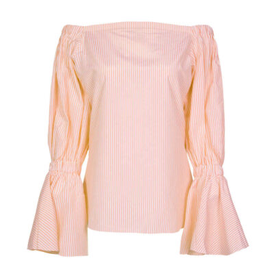 Women's Striped Long Sleeve Blouse Model Nazanin with Casual Style