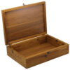 Calligraphy Style Wooden Tea Chest – Divided Storage Organizer