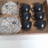Persian Teacup Set with Saucer - Paisley Ceramic Design (12pcs)
