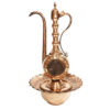 Decorative Persian Copper Aftabeh with Basin Bowl - Gol Model