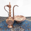 Decorative Persian Copper Aftabeh with Basin Bowl - Gol Model