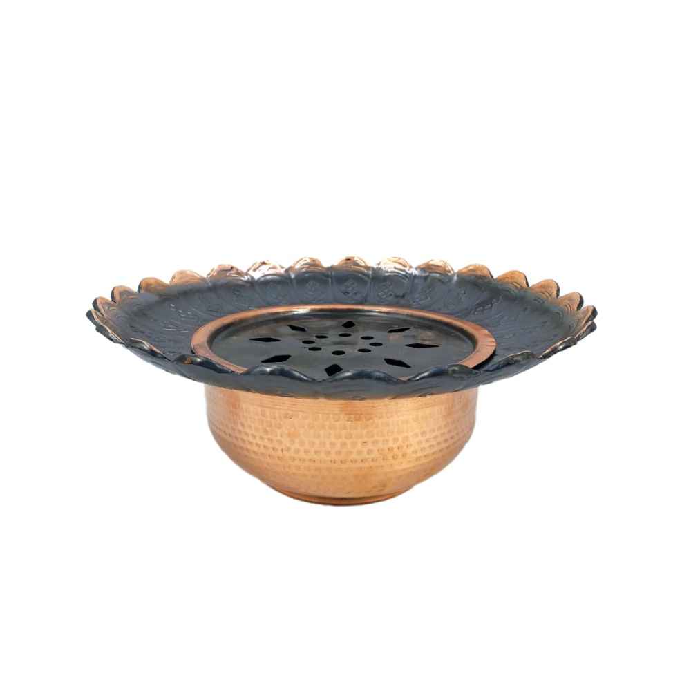 Decorative Persian Copper Aftabeh with Wash Basin Bowl