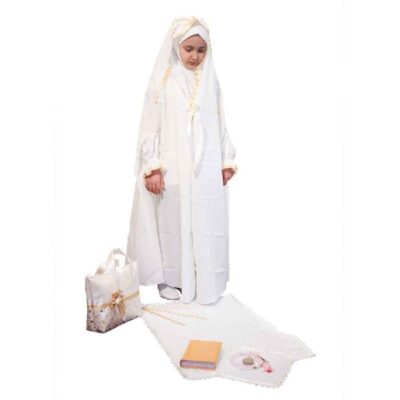 Melisa Girls’ Taklif Ceremony Chador Set with Sleeves