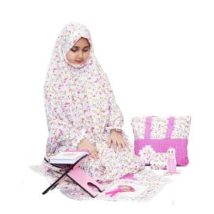 Girls’ Taklif Ceremony Chador Set with Sleeves Model Goldar
