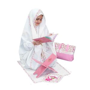 Girls’ Taklif Ceremony Chador Set with Sleeves Model Nabaut