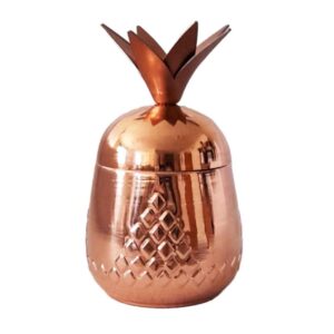 Handcrafted Persian Copper Sugar Bowl with – Hammered Pineapple