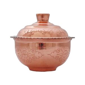 Handcrafted Persian Copper Sugar Bowl with – Hammered