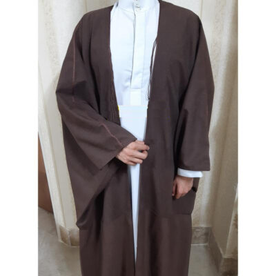 Men's Traditional Islamic Bisht Cloak with Long Sleeves and Arab Style